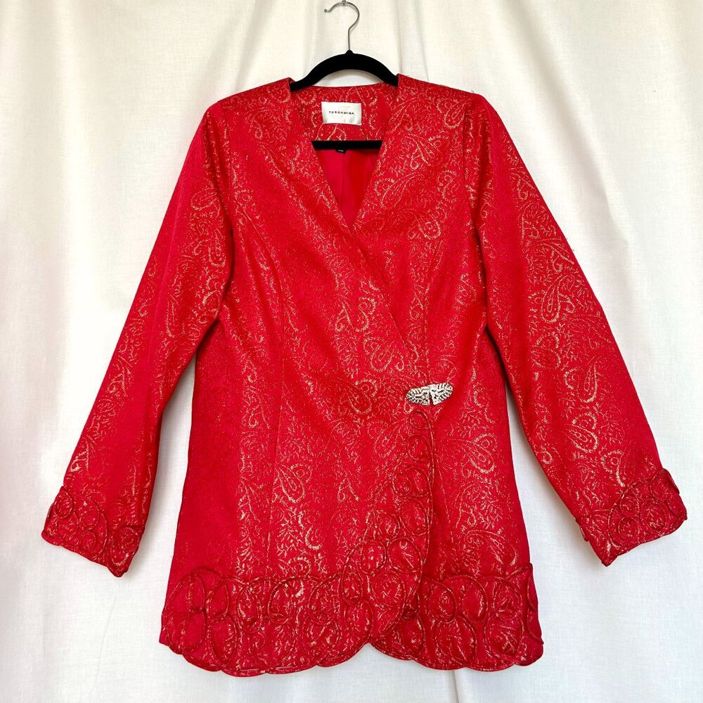 Red vintage blazer dress